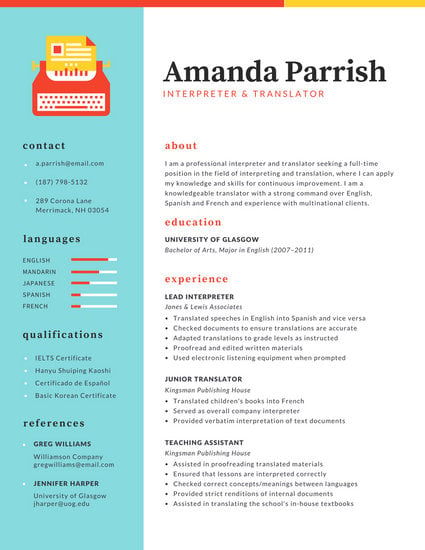 customize 100  colorful resume templates online