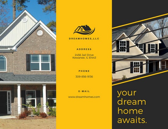 real estate trifold brochure
