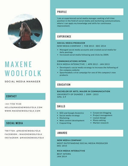 canvas resume template