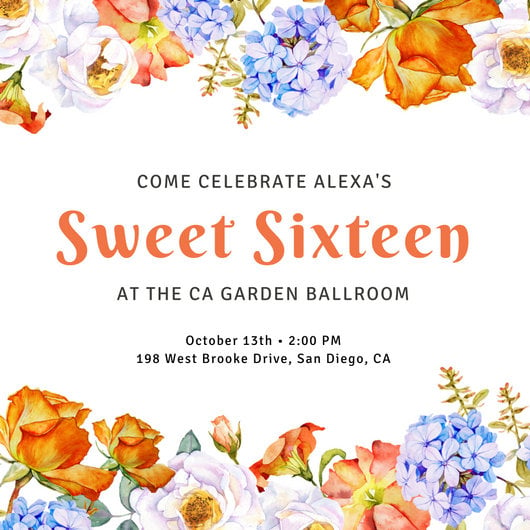 Customize 545+ Sweet 16 Invitation templates online - Canva