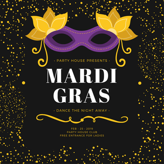 Mardi Gras Invitations Layout Free 6