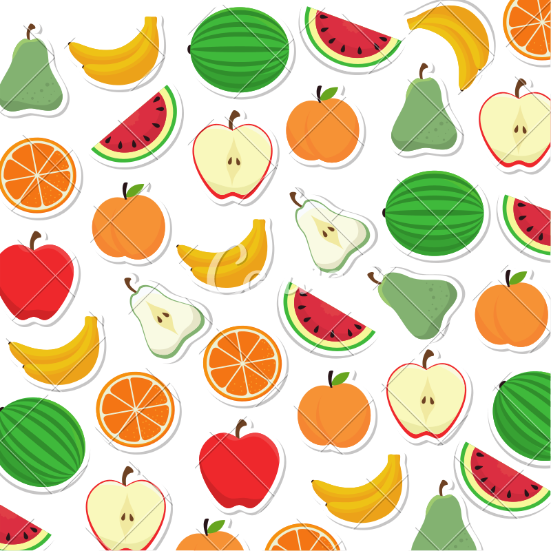 Healthy Food Background Icons by Canva