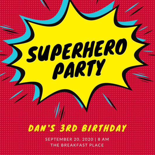 Superhero Invitation Templates - Canva