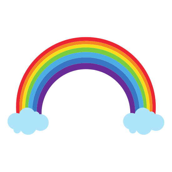 Rainbow with Clouds Vector - Icons by Canva