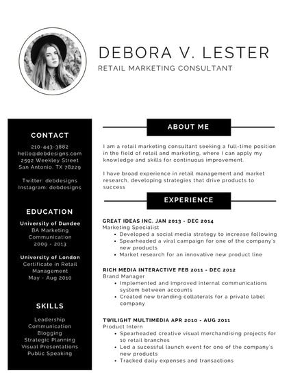 cream and red modern theatre resume