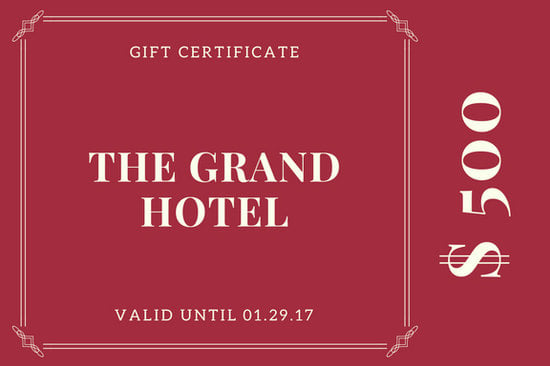 Customize 172 Hotel Gift Certificate Templates Online Canva