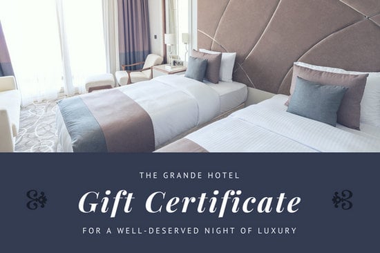 Customize 172 Hotel Gift Certificate Templates Online Canva