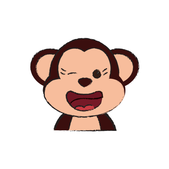 Winking Monkey Cartoon Sketch Photos By Canva