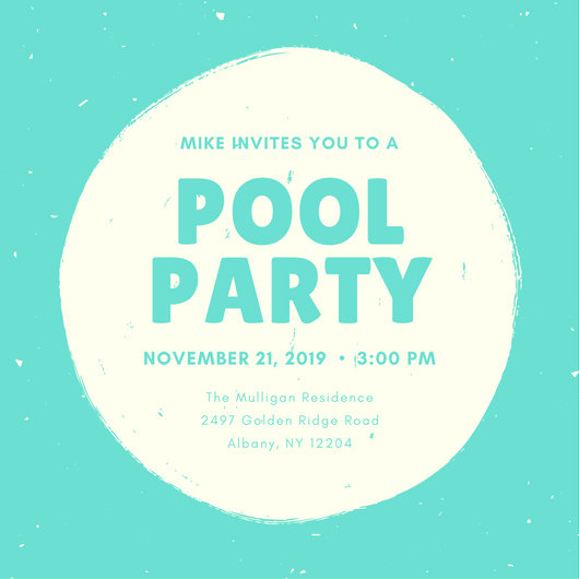 Pool Party Invitation Templates - Canva