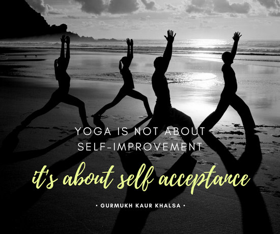Green Monochrome Photo Yoga Motivational Quote Facebook Post