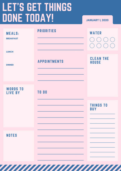 canva pink and blue daily planner MACOVBY6UoE