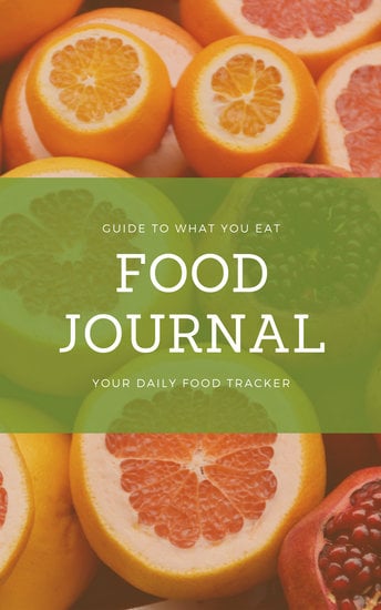 orange fruit food journal book cover