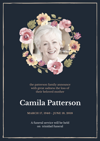 Customize 78+ Death Announcement templates online - Canva