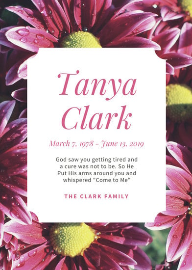 Customize 45 Obituary Announcement templates online Canva