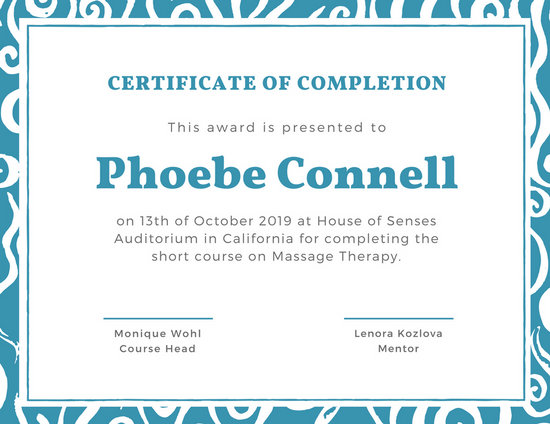 canva blue patterned completion certificate MACPQyFHjjs