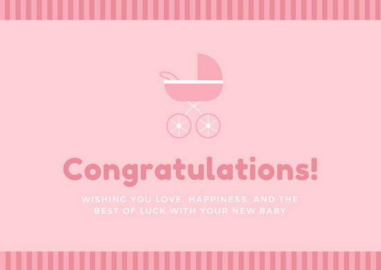 for newborn word congratulation Card   Congratulations Templates Canva