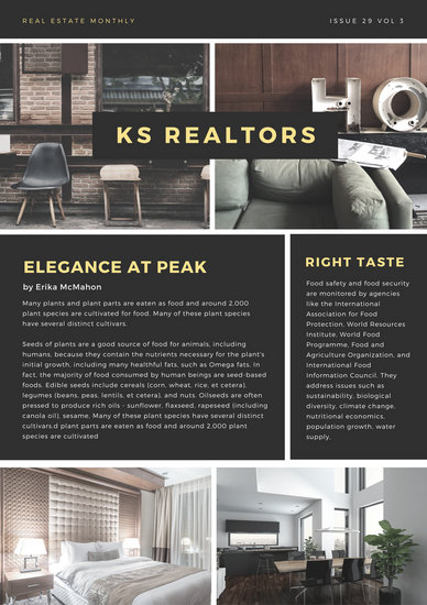 Green and Cream Minimalist Real Estate Newsletter - Templates by Canva