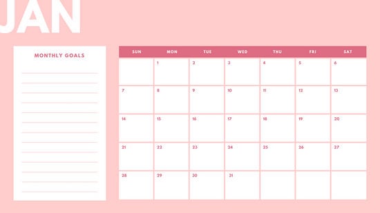 canva pastel 2018 monthly calendar MACRTnNueRw