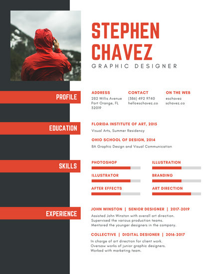 Customize 563 Graphic Design Resume Templates Online Canva