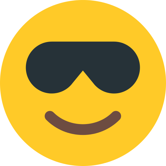 Smiling Emoji with Sunglasses - Icons by Canva