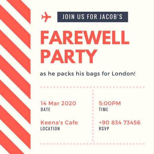 Farewell Party Invitation Templates - Canva