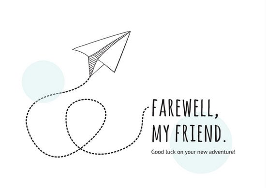 Lovely 15 Printable Farewell Card Template Free