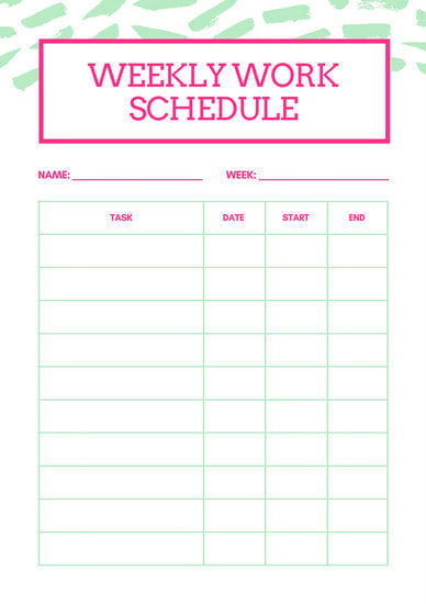 Customize 21 Weekly Schedule Planner templates online Canva
