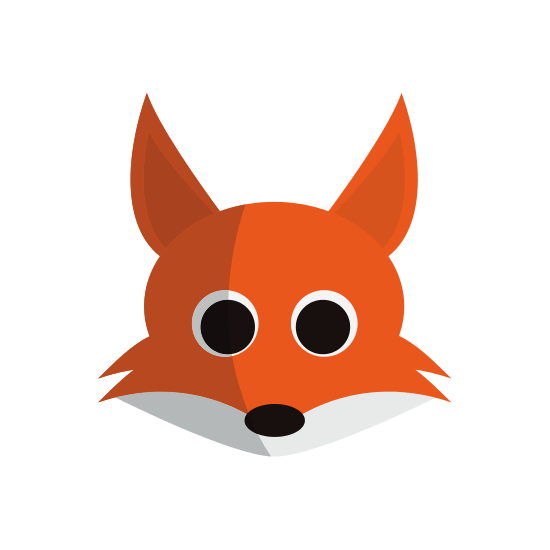 Fox Face Cartoon - Icons by Canva