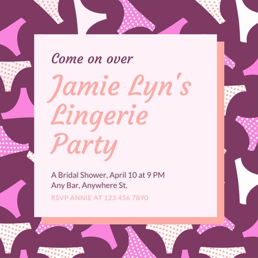 Lingerie Party Invitation 74