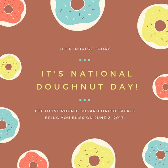 Brown Vector National Doughnut Day Social Media Graphic ...