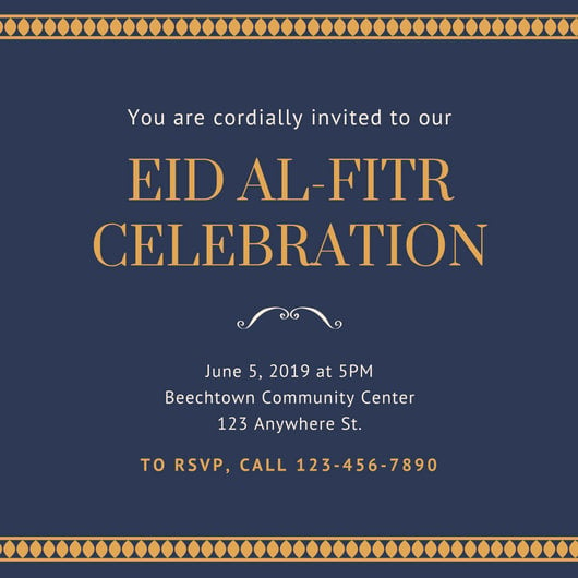 Beautiful 70 Template Invitation Eid Card