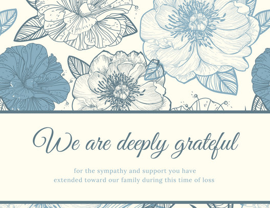 Customize 33+ Funeral Thank You Card templates online - Canva
