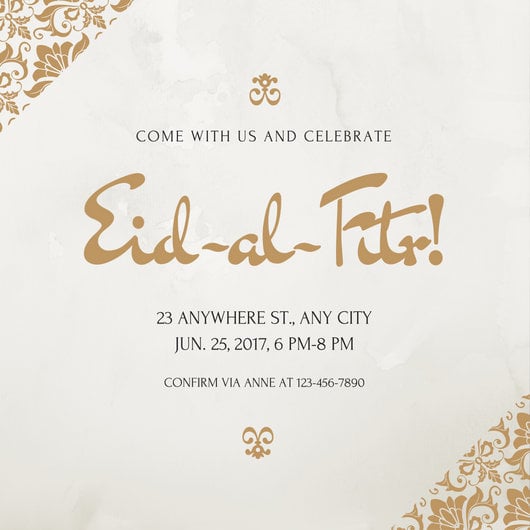 Customize 62+ Eid AlFitr Invitation templates online Canva