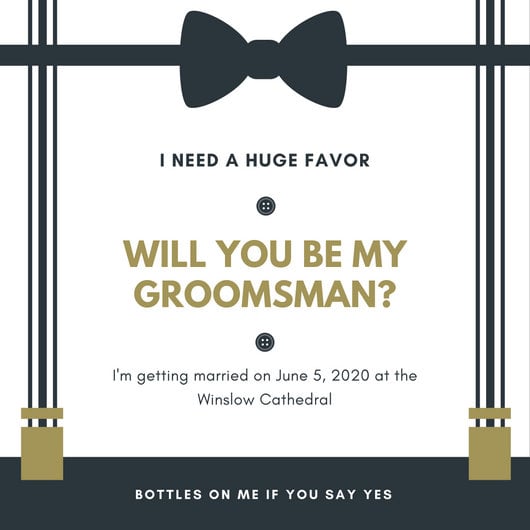 Customize 35+ Groomsman Invitation templates online - Canva