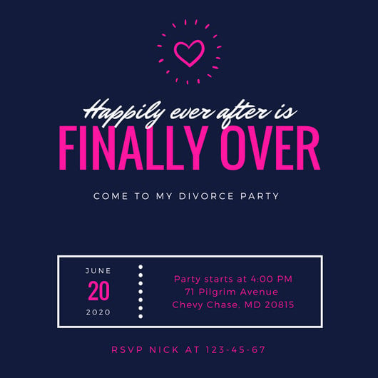 Divorce Party Invitations 5