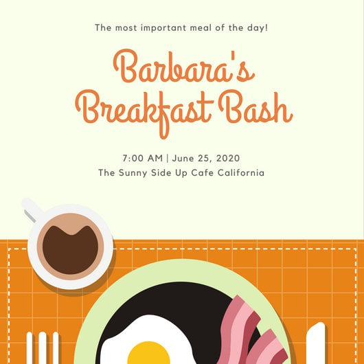 Breakfast Invitation Template 8