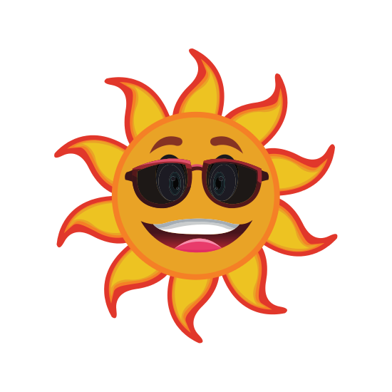 Yellow Smiling Sun - Icons by Canva