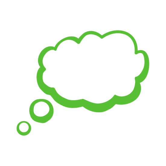 Green Think Bubble - Icons by Canva