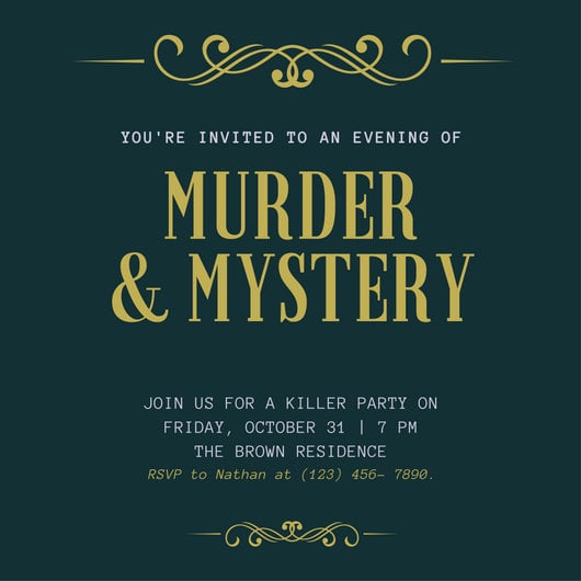 Printable Murder Mystery Invitation Template Templates Printable Download