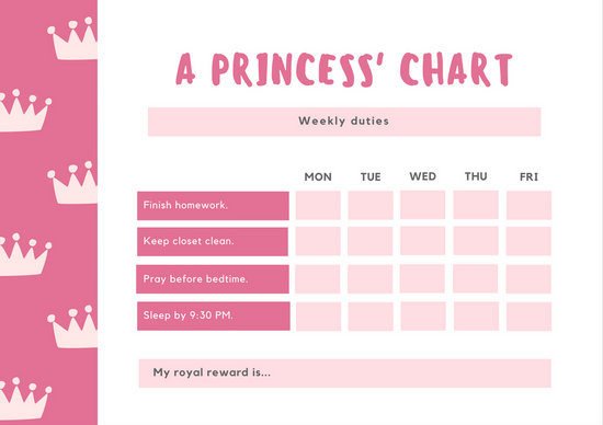 Reward Chart Templates - Canva