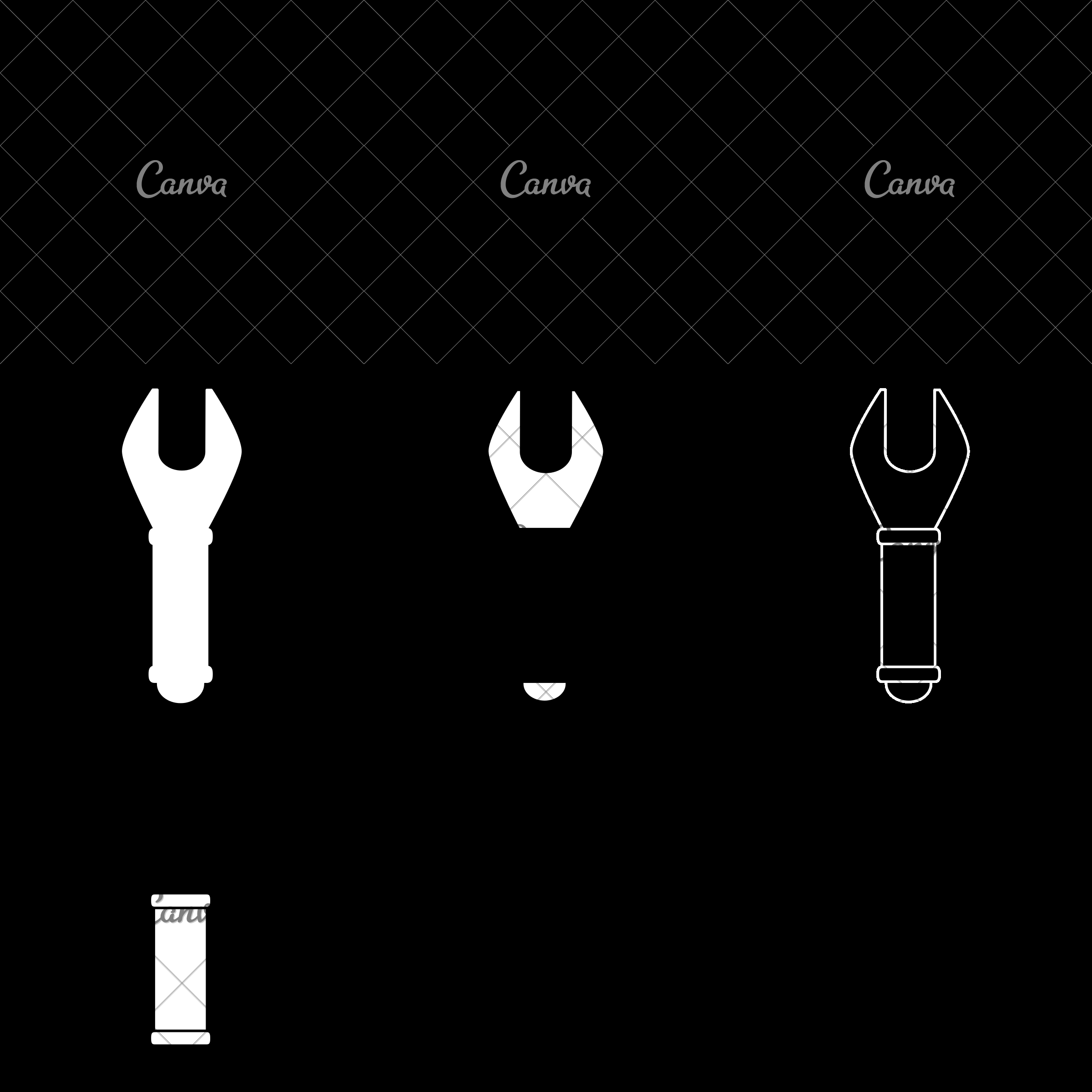 Flat Line Wrench Design Icons By Canva - flat line wrench design purchase this icon