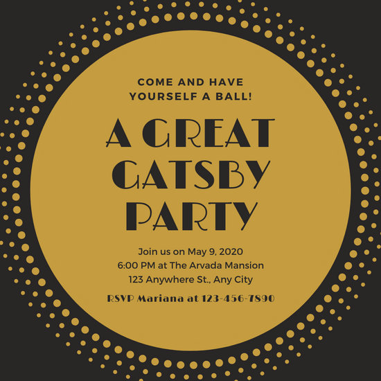 Customize 52 Great Gatsby Invitation Templates Online Canva 8969