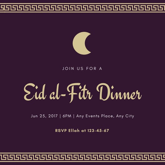 Customize 62+ Eid Al-Fitr Invitation templates online - Canva
