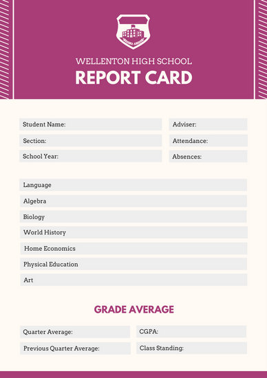 customize 9 913  report card templates online