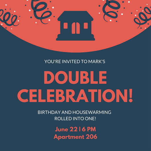 Birthday And Housewarming Invitation 7