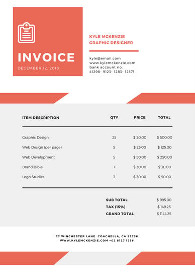 Customize 203+ Invoice templates online - Canva