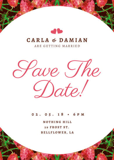 canva floral collage save the date invitation MACfq3X8Xag