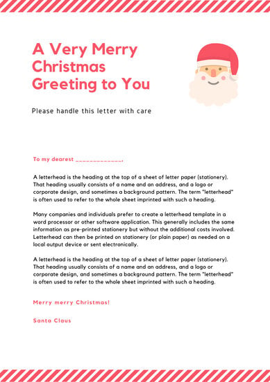 Customize 16+ Santa Letter templates online - Canva