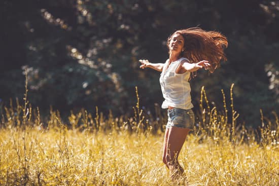 Attractive happy woman in nature.