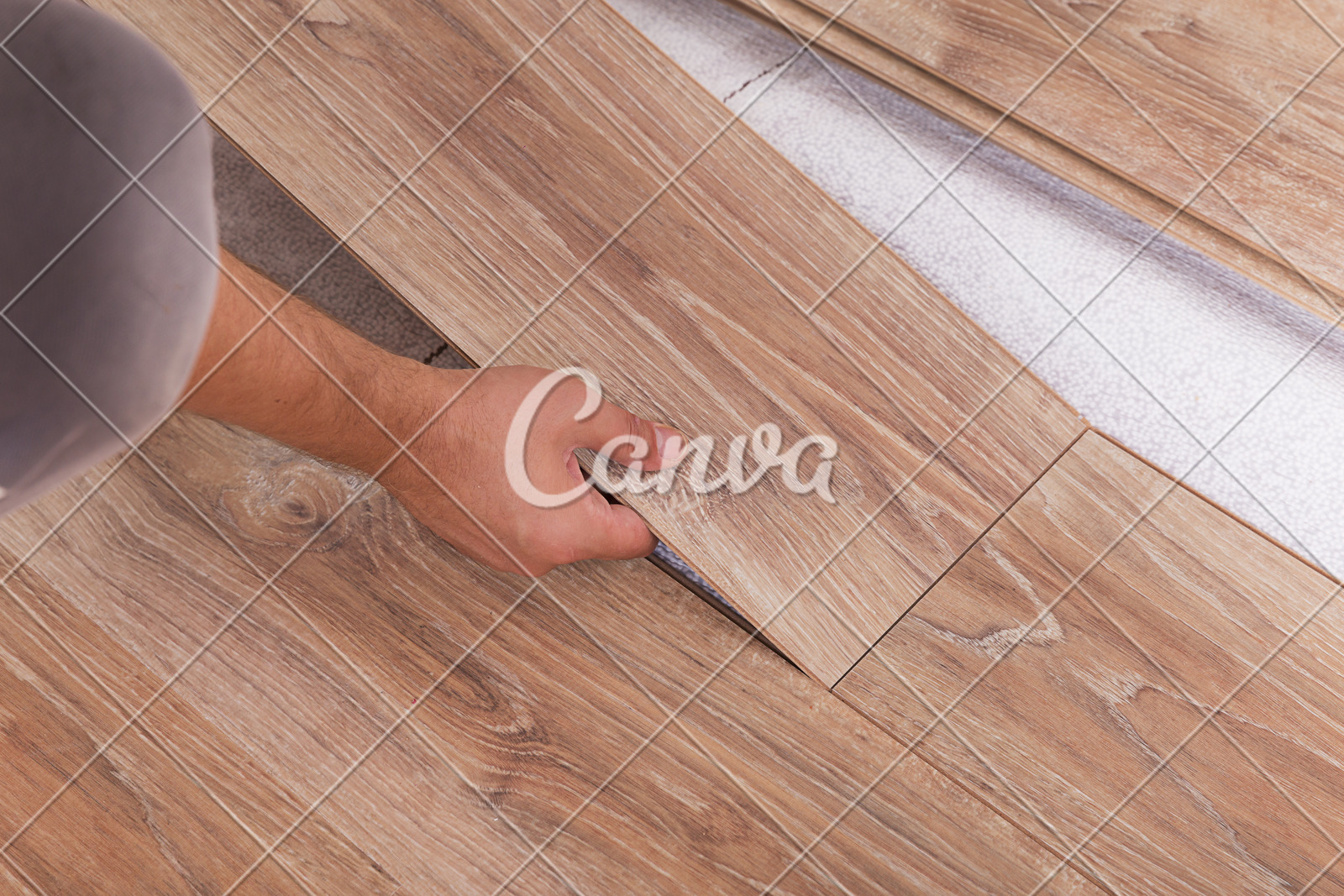 Installing Laminate Flooring Carpenter Lining Parquet